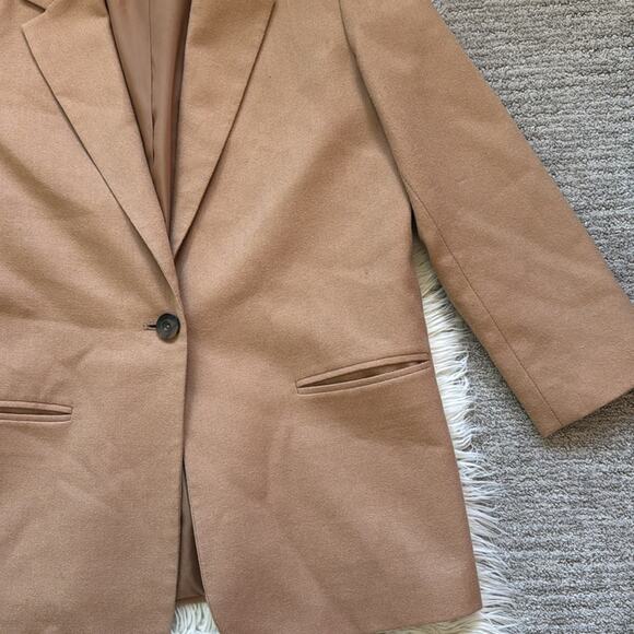 Sag Harbor Vintage Estilo 100% Wool Camel Blazer - Picture 6 of 9